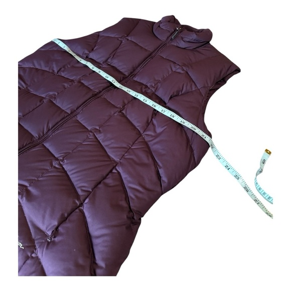 Eddie Bauer EB650 Deep Eggplant Purple Full Zip Down Fill Puffer Vest Size L - Picture 4 of 13
